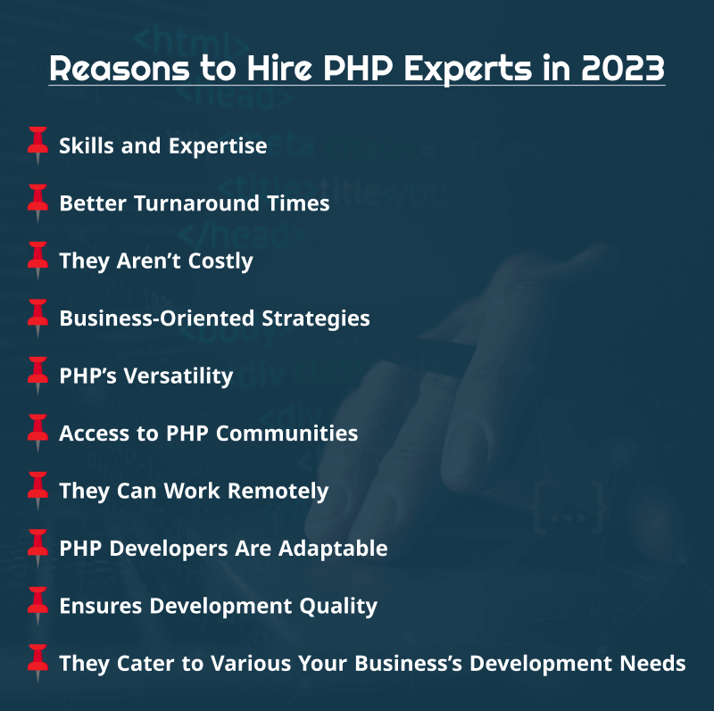 reasons to hire php experts in 2023